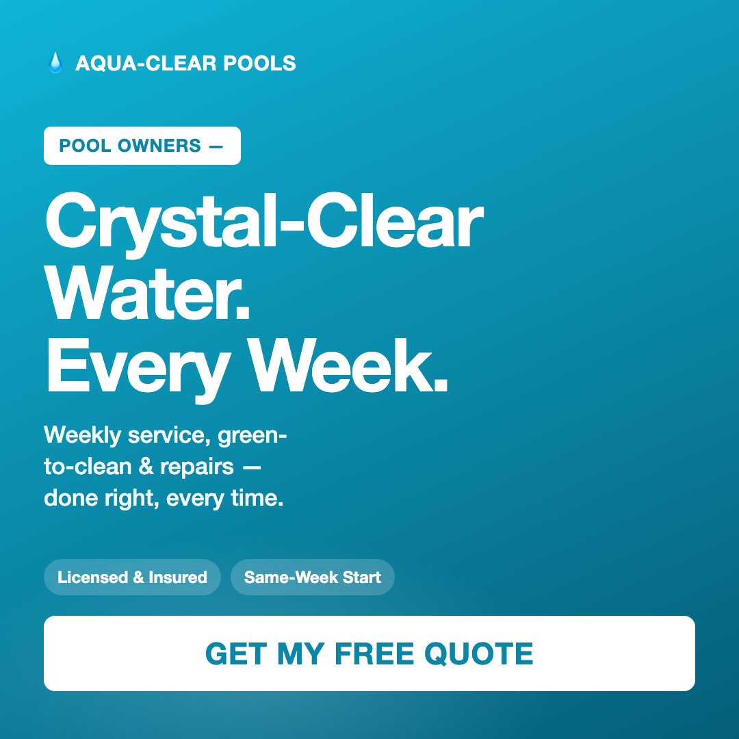 Sample pool-cleaning ad creative built by Shepherd